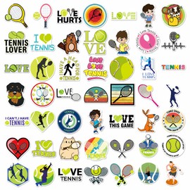 100PCS Tennis Stickers for Kids, Cool Sports Tennis Motivational Vinyl Waterproof Stickers for Water Bottles, Luggage, Teaching Incentives, Soccer Team Gifts for Kids, Teens and Adults