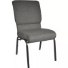 Flash Advantage Charcoal Gray Church Chair 18.5" Wide - PCHT185-111