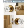 SORWDUERM Antique Brass Door Knobs Crystal Door Knob Interior Privacy