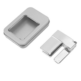 Tebbomp 1 PCS Pants Waist Shrink Clip Buckle Multi Function About 5.8x5.1x1.3cm Belt Clip Buckle Multi Function Belt Clip Buckle Silver