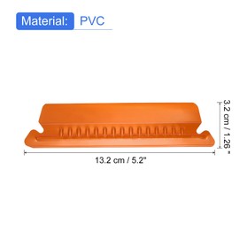 uxcell Hanging File Folder Tabs, 4 Inch Insertable Tabs and Inserts Plastic Clear File Organizer Labels Filing for Folder Quick Identification, Orange, 100 Pcs