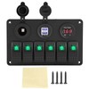 Acouto 6 contactos Panel de Interruptores Basculantes 12V 24V Impermeable