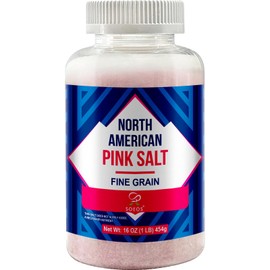 Soeos American Pink Salt, Fine Grain 16 Ounce, Pink Rock Salt, Salt for Grinder Refill, Perfect for Cooking & Seasoning