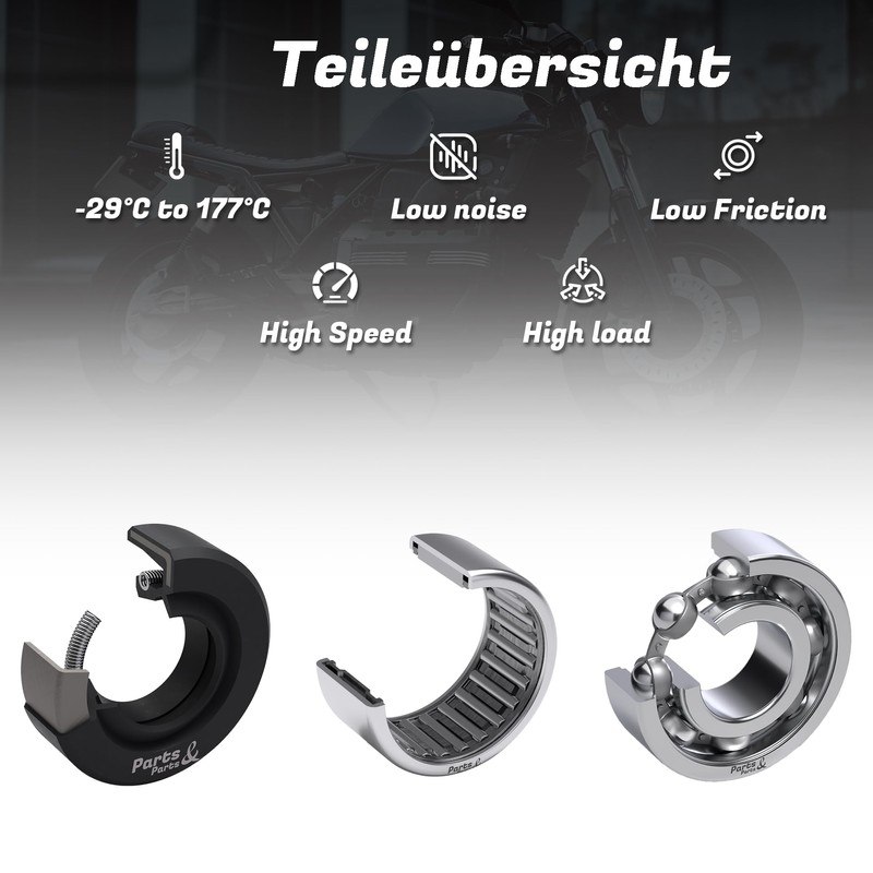 Parts and Parts Gear Bearing Compatible with Piaggio Free NRG