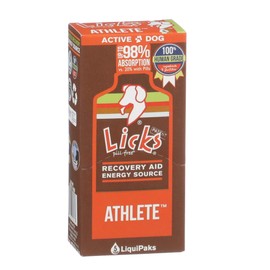 Licks - Dog Athlete - Supplement for High Activity Dogs - Glucosamine for Dogs, Omega 3 Fish Oil, and Pyridoxine- LiquiPaks - 5 Use