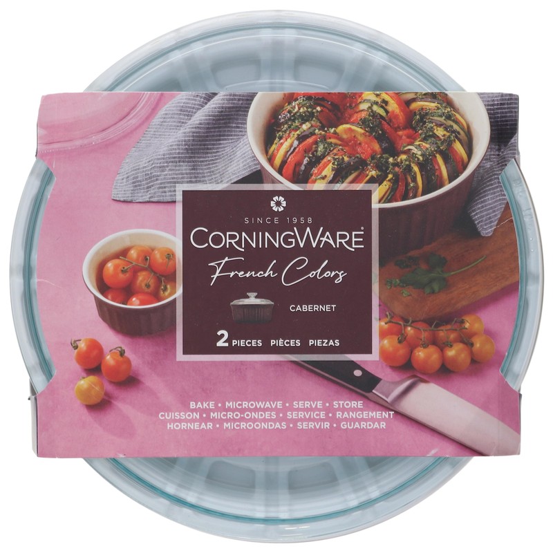 CorningWare 1.5 qt/1.4 L French Colors Cabernet Red Baking Dish