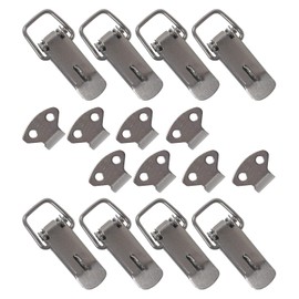 HMF 14980-09 Stainless Steel Tension Lock with Lock Eyelet, Pack of 8, 27 x 75 mm, Silver