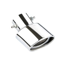 Sakali Universal Exhaust Tip Stainless Steel Muffler Tail Bolt-On Tail Pipe Universal Fit Pipe Diameter 1.5" to 2.25" (Silver)