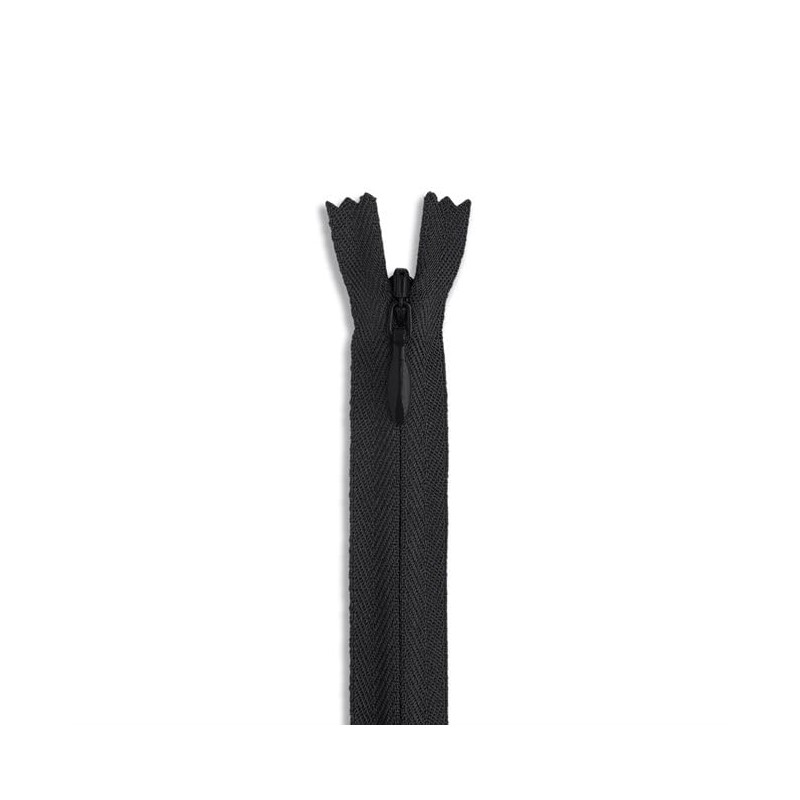 Invisible Nylon Black Zipper (Black 7")