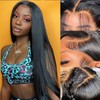 DaiMer 4X6 Straight Lace Closure Wigs for Black Women 4x6