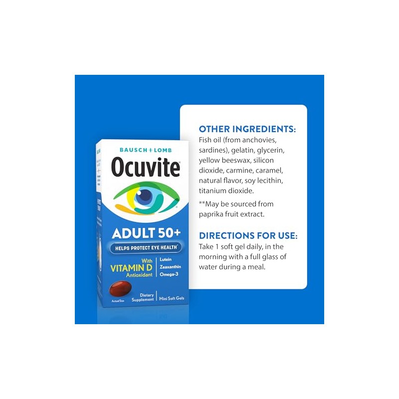 Ocuvite Suplemento Vitaminas Minerales Adultos Mayores Años Cápsulas Blandas Unidades