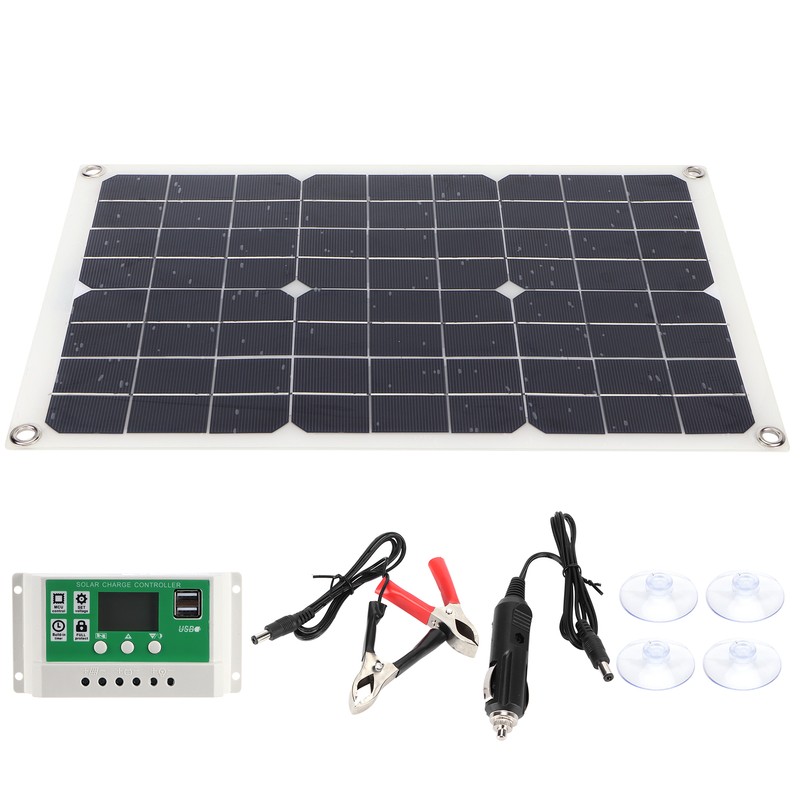 20W Solar Panel Kit Monocrystalline Photovoltaic Solar Charge Controller for