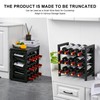 VASMIA Wine Rack Freestanding Floor, 6-Tier Display Wine Storage Shelves