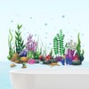 JarThenaAMCS Large Summer Window Clings Ocean Themed Seaweed Coral Window