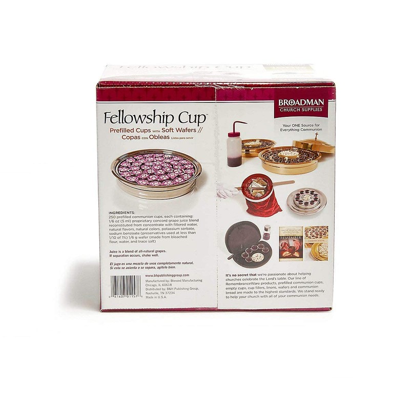 Broadman Church Supplies Pre-filled Communion Fellowship Cup, Juice and Wafer