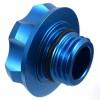 Unbranded Blue Oil Filler Cap With Super Charged Emblem For
