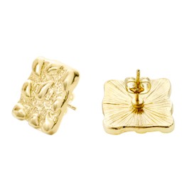 Nugget Earrings Gold Nugget Earrings for Men Gold Earring for Men 925 Sterling Silver 14K Gold Plated Best Earring for Sensitive Ears Gleaming Gift Choice