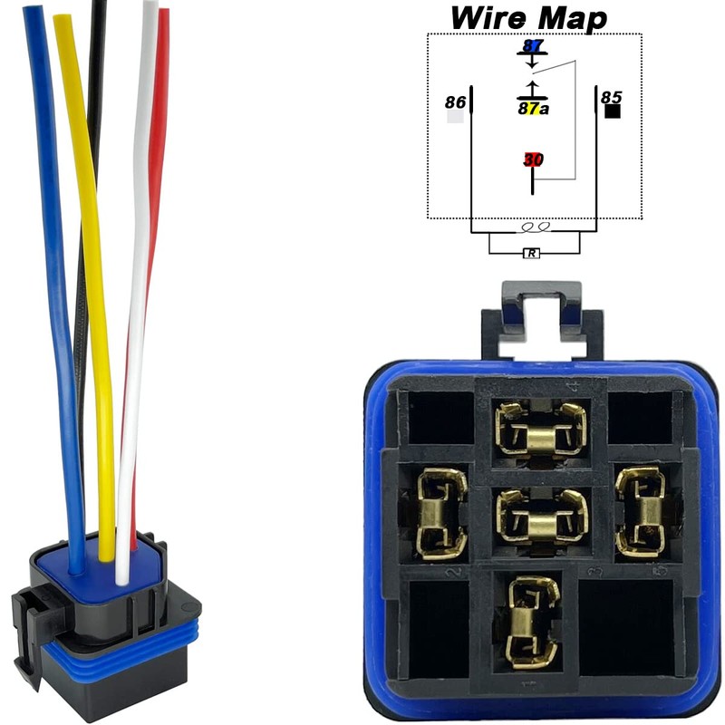 irhapsody Relay 24V, 30/40 Amp Waterproof Relay Kit, 5-pin SPDT