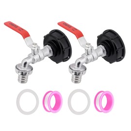 Yuhtech 2 Pcs IBC Tank Adapter 3/4" Thread Connector Alloy Replacement Valve Fitting Parts for S60X6 IBC Water Storage Tank or Hose Connector