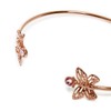 Annie Oak Womens 925 Silver 18k Rose Gold Crystal Butterfly