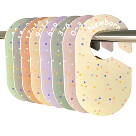 BESTOCEAN Set of 8 Triangle Baby Closet Dividers, Baby Clothes Organizer, Newborn to Toddler Sizes