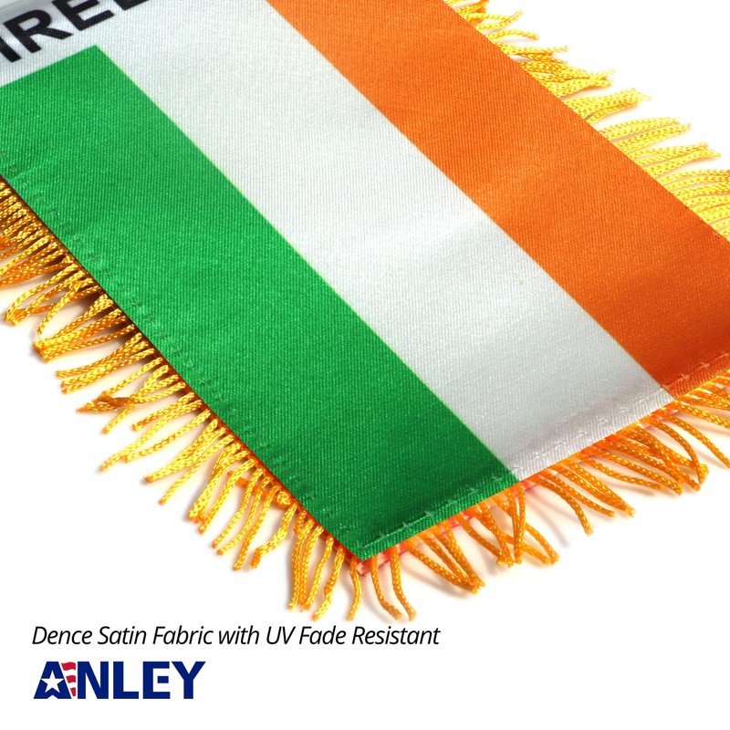 Anley 4 X 6 Inch Ireland Fringy Window Hanging Flag