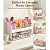 Makeup Organizer for Vanity,Countertop Cosmetic Organizer with 2 Clear Drawers
