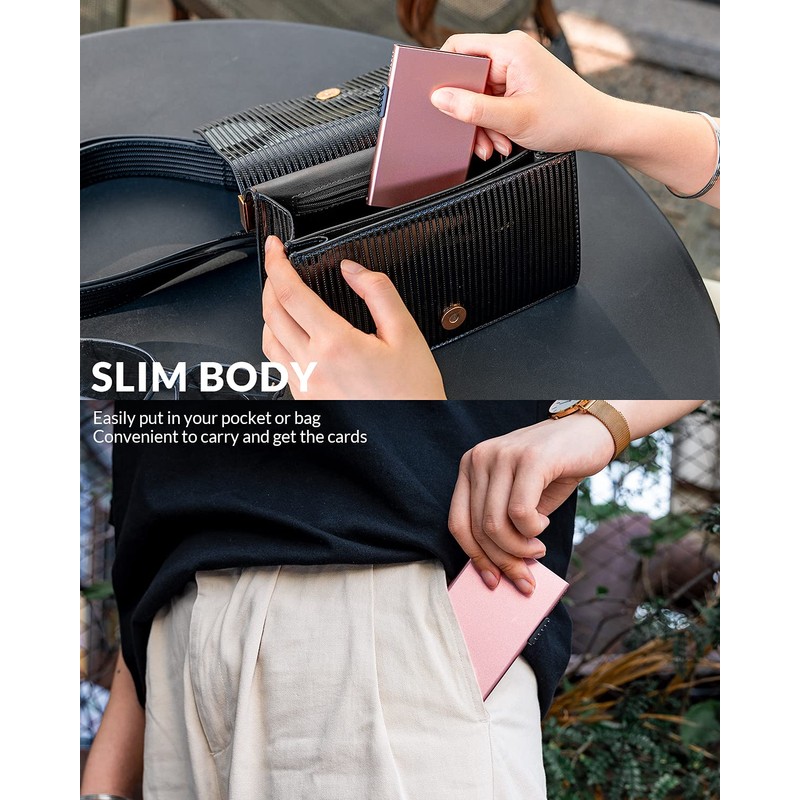 VULKIT Card Case for Men, Credit Card Holder, RFID Blocking