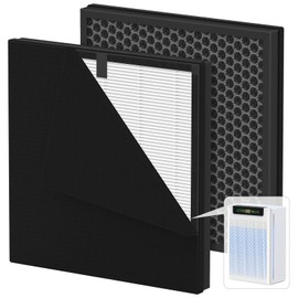 2 Pack A-1 Replacement Filter Compatible with AMEIFU A-1 Air Purifiers for Home Large Room, 3-in-1 True HEPA Filters & Washable Carbon Pre-filters