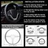 Valleycomfy Microfiber Leather Steering Wheel Cover Large-Size for F150 F250
