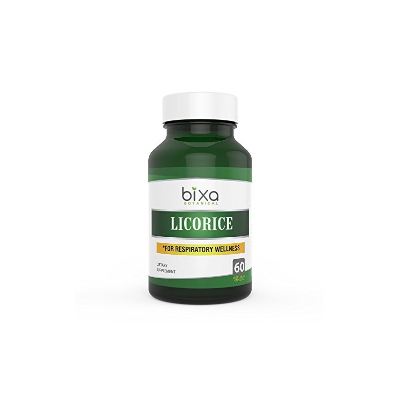 Licorice Root Extract Capsules/Mulethi/Glycyrrhiza Glabra, 60 Veg Capsules, 450 mg,