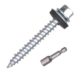 Metal Roofing Screws 300PCS10x1-1/2inch, Hex Head Sheet Metal Roof Screw with EPDM Washer Replacement for Corrugated Roofing