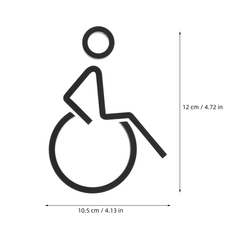 Ciieeo Wheelchair Accessible Sign Acrylic Disabled Symbol for Office Public