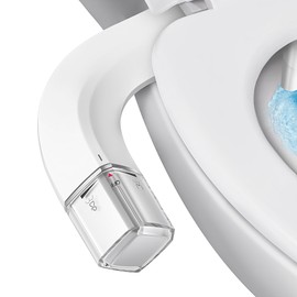 Shineforu Ultra-Slim Bidet Dual Mode Bidet Attachment for Toilet, Bidet Toilet Seat Attachment with Pressure Controls(Feminine/Posterior Wash),Easy to install Design Non-Electric Bidet