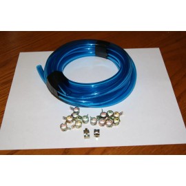 Unbranded MIKUNI FUEL PUMP 1/4" ID X 3/8" OD Fuel Line Blue 5FT + 15 CLAMPS