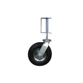 Shepherd Hardware 9798 8-Inch Pneumatic Spring-Loaded Gate Caster, 200-lb Load Capacity and Universal Mount,Black