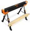 WEN Steel Saw Horse Set, 1300-Pound Capacity, Height Adjustable, Two
