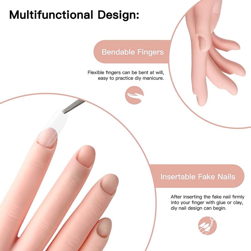 Practice Model Hand Nail Art Trainer Hand Fake Hand for