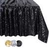 Tablecloth Black Sequins, 125 x 200 cm Rectangular Glitter Tablecloth,
