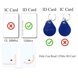HiLetgo 125Khz EM4100 USB RFID ID Card Reader Swipe Card Reader Plug and Play with Cable First 10 Digit (Only Read 125kHz ID Card, See Product Pictures)