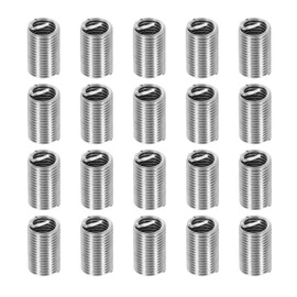 PATIKIL Wire Thread Inserts M8x1.25 Metric 3D 24mm, 20Pcs 304 Stainless Steel Helical Coiled Wire Screw Threaded Sleeve Sheath for Mechanical Equipment Automotive Repairs