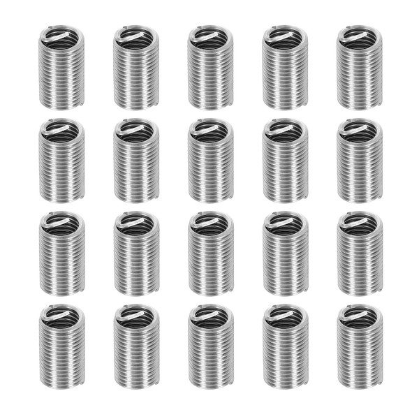 PATIKIL Wire Thread Inserts M8x1.25 Metric 3D 24mm, 20Pcs 304