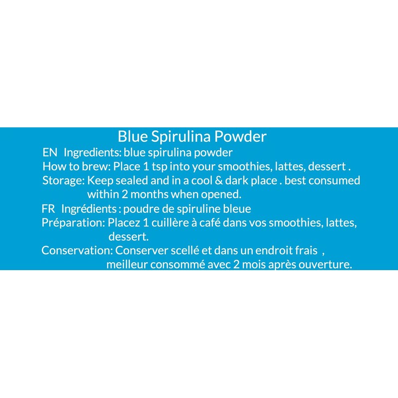 Blue Spirulina Powder Vibrant Blue Food Colouring for Kid Friendly