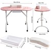 Kalolary Manicure Nail Table, Portable Folding Station Desk Movable Manicure