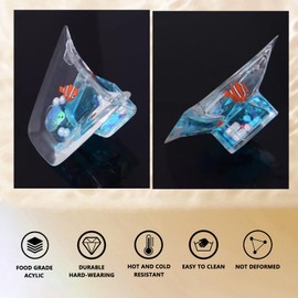 KUSTSOFT Steering Wheel Cover Trim for Toyota Corolla 2020 2021 2022 2023 2024, for RAV4 2019 2020 2021 2022 2023 2024 Acrylic Decorating Accessory(Red Style)