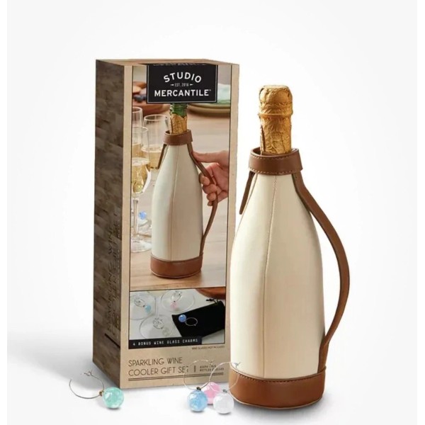 Studio Mercantile Wine Cooler Bag with Charms Set
