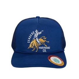 Sendero Provisions Co. Ride or Die Embroidered Logo Mesh Snapback Hat Blue