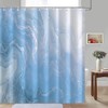 Abstract Marble Shower Curtain, Light Blue Pattern Modern Shower Curtains