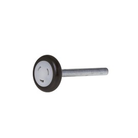 Hörmann 3047259 Castor (Bottom with 110 mm Axle, Fitting Z/BZ, Usable Length from Roller to End 95 mm, for Low-Friction Movement) Black