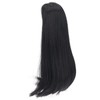 Black Doll Hair Soft Flexible Thick Hair with Bangs for